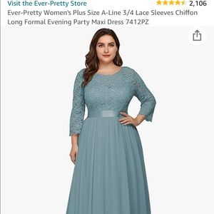 NEW, never worn Ever-Pretty Women's Plus Size A-Line 3/4 Long Dress